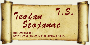 Teofan Stojanac vizit kartica
